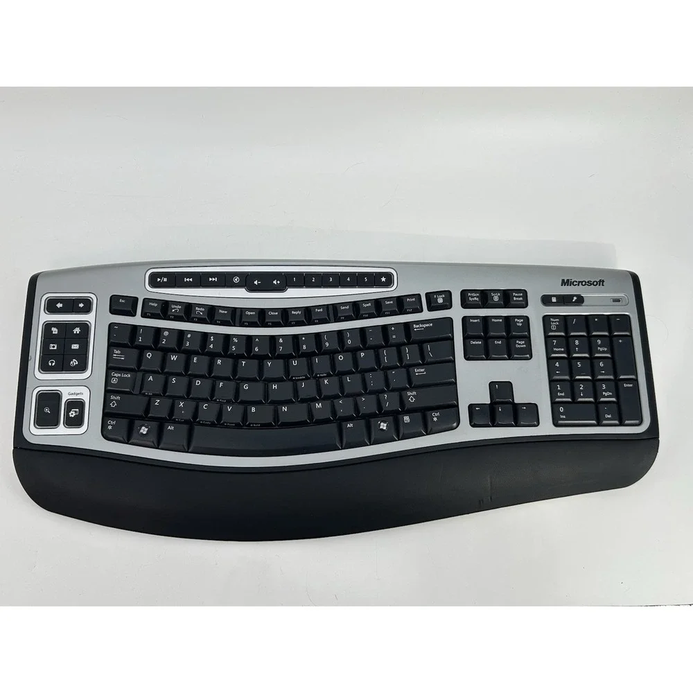 Microsoft Wireless Laser Keyboard 6000 v2.0 Ergonomic No Dongle - Nice Condition